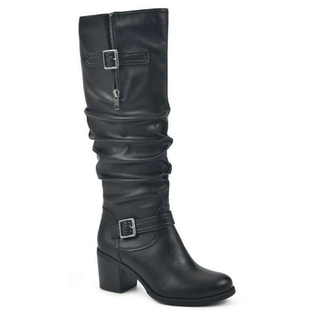 WHITE MOUNTAIN Womens Black Comfort Buckle Accent Goring Desirable Round Toe Block Heel Zip-Up Riding Boot 9 WW
WHITE MOUNTAIN Womens Black Comfort Buckle Accent Goring Desirable Round Toe Block Heel Zip-Up Riding Boot 9 WW