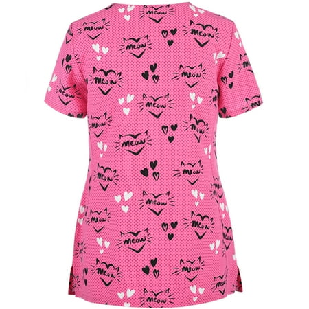 Jsezml Short Sleeve Shirts for Women V Neck Scrub Tops T Shirts Summer Casual Printed Blouse with Pockets
Jsezml Short Sleeve Shirts for Women V Neck Scrub Tops T Shirts Summer Casual Printed Blouse with Pockets