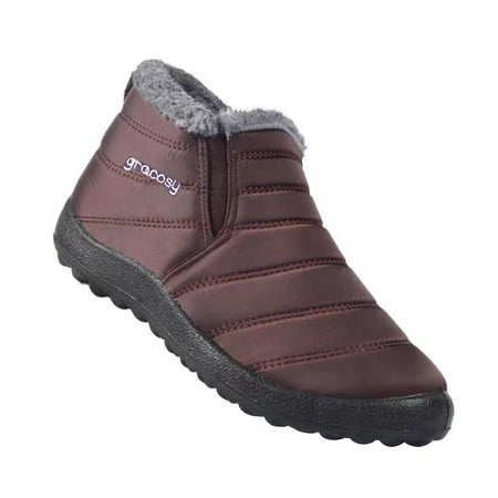 ZXHACSJ Womens Snow Boots Winter Warm Booties Lined Anti-Slip Boots Outdoor Slip On Waterproof Booties Comfortable Warm Shoes Light Brown 43
ZXHACSJ Womens Snow Boots Winter Warm Booties Lined Anti-Slip Boots Outdoor Slip On Waterproof Booties Comfortable Warm Shoes Light Brown 43