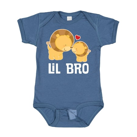 Inktastic Little Brother Lion Boys Lil Bro Gift Baby Boy Bodysuit