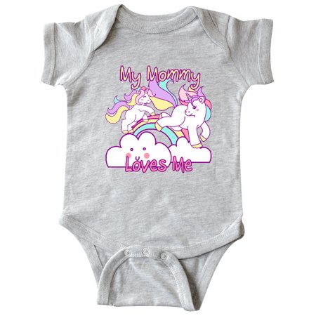 Inktastic My Mommy Loves Me Unicorn Gift Baby Boy or Baby Girl Bodysuit