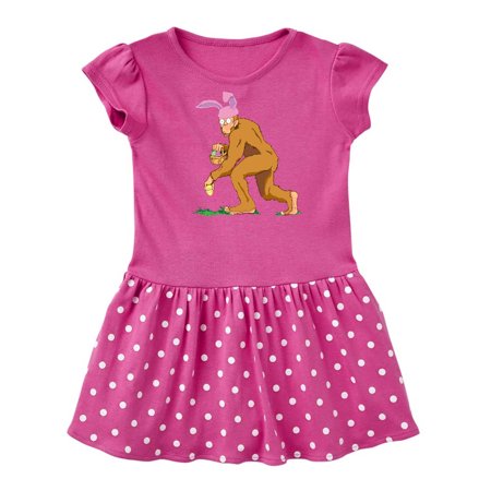 Inktastic Bigfoot is the Easter Bunny Gift Baby Girl Dress
