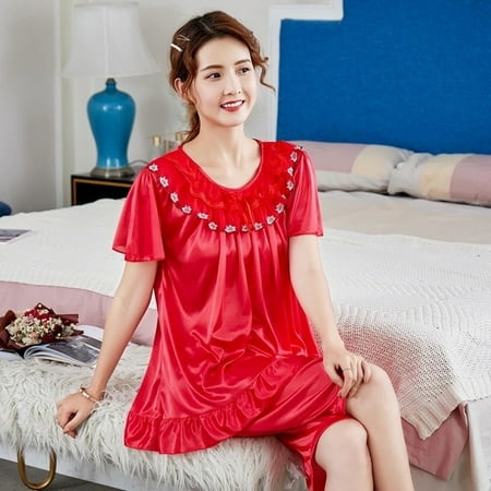 Oversize M-6XL Womens Short Sleeve Trousers Pyjamas Silk Satin Pajamas Sets Sleepwear Nightgown Suit Sleepshirts Lounge Sets
Oversize M-6XL Womens Short Sleeve Trousers Pyjamas Silk Satin Pajamas Sets Sleepwear Nightgown Suit Sleepshirts Lounge Sets