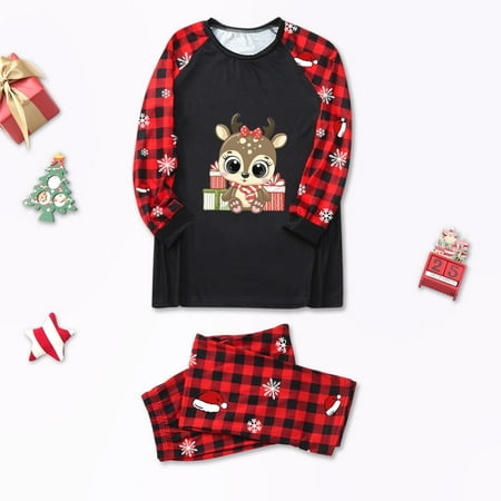 Mon Sleepwear For Christmas Family Matching Pajamas Cute Big Headed Deer Print Pjs Plaid Long Sleeve Tops And Pants Soft Casusal Holiday Sleepwear
Mon Sleepwear For Christmas Family Matching Pajamas Cute Big Headed Deer Print Pjs Plaid Long Sleeve Tops And Pants Soft Casusal Holiday Sleepwear