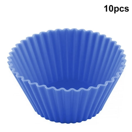 10Pcs Silicone Muffin Cups Cupcake Liners Reusable Round Cake Cup Non-Stick Baking Mold Blue
10Pcs Silicone Muffin Cups Cupcake Liners Reusable Round Cake Cup Non-Stick Baking Mold Blue