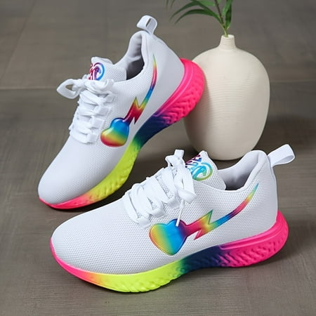 Women‘s Rainbow Sole Flying Woven Sneakers Breathable Mesh Lace-Up Running Shoes Women‘s Footwear
Women‘s Rainbow Sole Flying Woven Sneakers Breathable Mesh Lace-Up Running Shoes Women‘s Footwear
