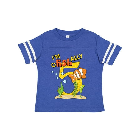 Inktastic I m O-Fish-Ally Five Cute Clownfish Fifth Birthday Gift Toddler Boy or Toddler Girl T-Shirt 
Inktastic I m O-Fish-Ally Five Cute Clownfish Fifth Birthday Gift Toddler Boy or Toddler Girl T-Shirt
