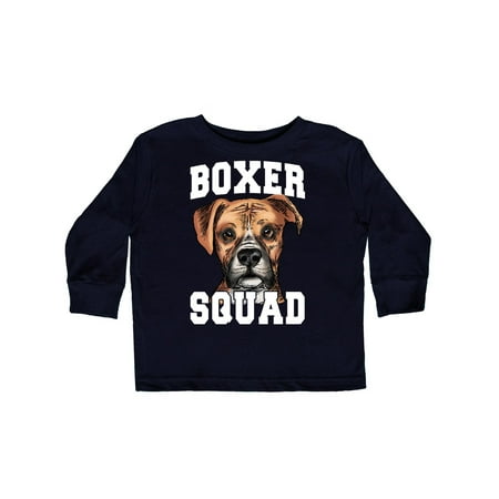 Inktastic Dog Boxer Squad Gift Toddler Boy or Toddler Girl Long Sleeve T-Shirt
