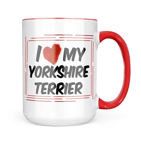 

Neonblond I Love my Yorkshire Terrier Dog from England Mug gift for Coffee Tea lovers