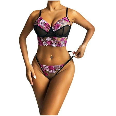 YYDGH Women s Floral Embroidered Mesh Lingerie Set High Cut Sleepwear Bra and Panty 2 Piece Pink M
YYDGH Women s Floral Embroidered Mesh Lingerie Set High Cut Sleepwear Bra and Panty 2 Piece Pink M