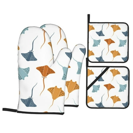 Oven Mitts and Pot Holders Sets 4 pcs stingrays cartoon cute Non-Slip Oven Gloves Potholders Soft Quilted Lining Heat Resistant Gloves Hot Pads for Kitchen Cooking Baking
Oven Mitts and Pot Holders Sets 4 pcs stingrays cartoon cute Non-Slip Oven Gloves Potholders Soft Quilted Lining Heat Resistant Gloves Hot Pads for Kitchen Cooking Baking