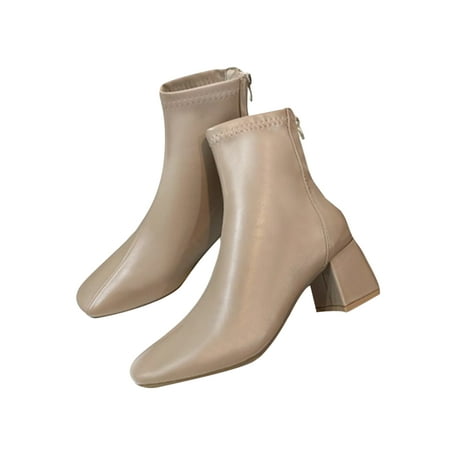 Difumos Womens Stacked Heel Boots Chunky Fashion Bootie Zip Up High Heels Booties Walking Comfort Short Boot Lightweight Square Toe Winter Shoes Khaki 7.5
Difumos Womens Stacked Heel Boots Chunky Fashion Bootie Zip Up High Heels Booties Walking Comfort Short Boot Lightweight Square Toe Winter Shoes Khaki 7.5