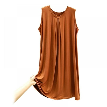 Baywell Sleepwear for Women Tank Nightgown Chemise Racerback Sleeveless Sleep Dress Brown XL
Baywell Sleepwear for Women Tank Nightgown Chemise Racerback Sleeveless Sleep Dress Brown XL