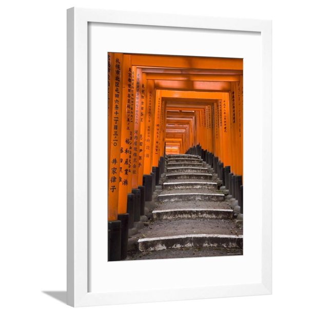 Torii Gates, Fushimi Inari Taisha Shrine, Kyoto, Honshu, Japan Framed Print Wall Art By Gavin Hellier