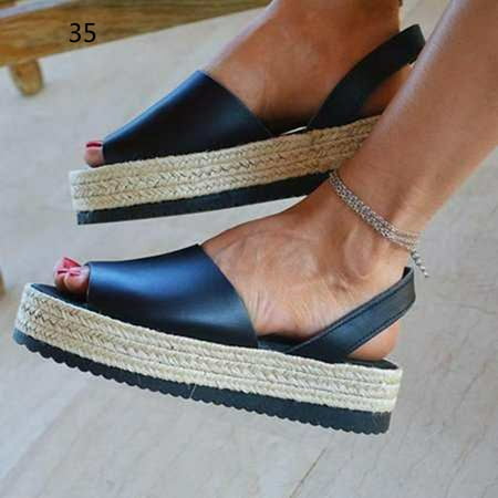 Women Wedges Sandals Open Toes Breathable Wear-resistant Female Shoes for Summer 35
Women Wedges Sandals Open Toes Breathable Wear-resistant Female Shoes for Summer 35
