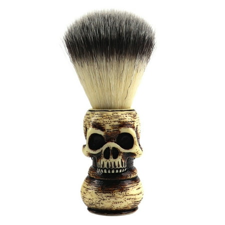 1Pc Male Beard Brush Skull Head Pattern Shaving Brushes Durable Beard Brush