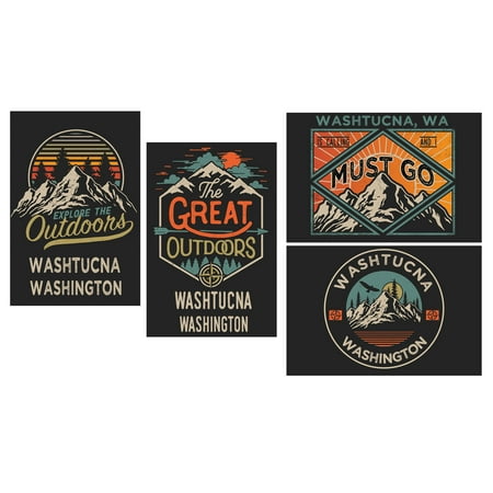 Washtucna Washington Souvenir 2x3 Inch Fridge Magnet The Great Outdoors Design 4-Pack