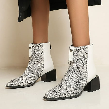 YOTAMI Womens Shoes Pointed Snake Pattern Color Matching Wild Fashion Square Heel Boots Leisure Gray
YOTAMI Womens Shoes Pointed Snake Pattern Color Matching Wild Fashion Square Heel Boots Leisure Gray