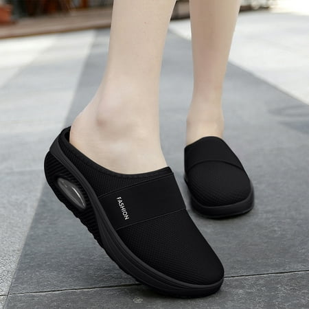 Foraging dimple Women s Air Cushion Slip-On Walking Shoes-Breathable with Arch Support Knit Casual Shoes Black
Foraging dimple Women s Air Cushion Slip-On Walking Shoes-Breathable with Arch Support Knit Casual Shoes Black