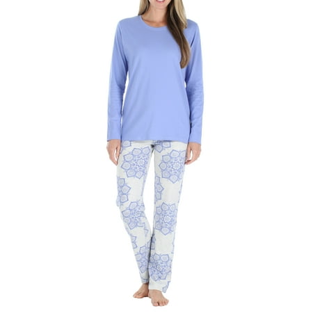 Frankie & Johnny Women and Women s Plus Long Sleeve Pj Set 2-Piece Pant Set