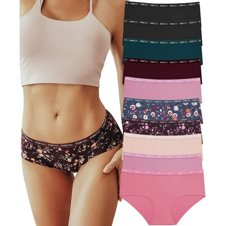 FINETOO Womens Bikini Underwear Soft Stretch Hipster Laser Cut Briefs Sexy Panties Low Rise Hiphugger Cheekini 6-10-12 Pack
FINETOO Womens Bikini Underwear Soft Stretch Hipster Laser Cut Briefs Sexy Panties Low Rise Hiphugger Cheekini 6-10-12 Pack