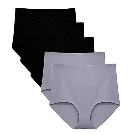 No Show High Waist Briefs Underwear for Women Seamless Panties Multi Pack (Black3Grey2 (5 pack) M)
No Show High Waist Briefs Underwear for Women Seamless Panties Multi Pack (Black3Grey2 (5 pack) M)