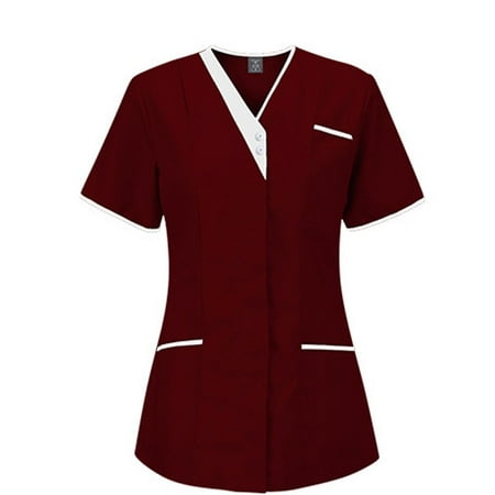 Women s Scrub Top Casual Fashion Trendy Stylish Summer Spring Women Clothing Daily Wear Short Sleeve V Neck Nursed Working T Shirts Top With Pocket Solid Color Blouse
Women s Scrub Top Casual Fashion Trendy Stylish Summer Spring Women Clothing Daily Wear Short Sleeve V Neck Nursed Working T Shirts Top With Pocket Solid Color Blouse