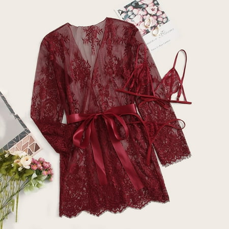 Mrat Lingerie Sets Lace Lingerie Set for Women Fashion Ladies Home Underwear Lace Up Robe Bikini Top Women Strappy Babydoll Bodysuit
Mrat Lingerie Sets Lace Lingerie Set for Women Fashion Ladies Home Underwear Lace Up Robe Bikini Top Women Strappy Babydoll Bodysuit