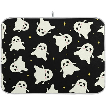 Hidove Halloween Ghost Dish Drying Mat Absorbent Reversible Drying Pad Dish Drainer Rack Mat for Kitchen Countertops Sinks 18 x 24 Inch
Hidove Halloween Ghost Dish Drying Mat Absorbent Reversible Drying Pad Dish Drainer Rack Mat for Kitchen Countertops Sinks 18 x 24 Inch