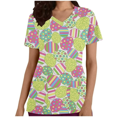 lulshou Womens Scrub Tops with Pocket Short Sleeve Working Uniform Easter Women s V-Neck Protective Clothing Tops Casual Cartoon Print Blouse Ladies Tops Blouse Uniform Summer Clearance
lulshou Womens Scrub Tops with Pocket Short Sleeve Working Uniform Easter Women s V-Neck Protective Clothing Tops Casual Cartoon Print Blouse Ladies Tops Blouse Uniform Summer Clearance