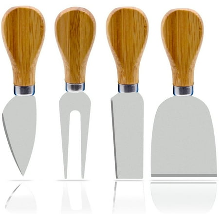 4 Pieces Set Cheese Knives with Bamboo Wood Handle Steel Stainless Cheese Slicer Cheese Cutter (Bamboo Handle)
4 Pieces Set Cheese Knives with Bamboo Wood Handle Steel Stainless Cheese Slicer Cheese Cutter (Bamboo Handle)