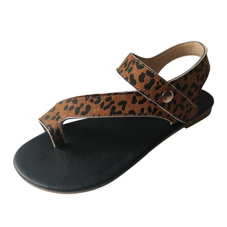 sandals for Women Ladies Sandals Flip Flops Flat Sandals Summer Boho Leopard Print Fashion Flat Roman Sandals PU Dress Sandals for Women Brown
sandals for Women Ladies Sandals Flip Flops Flat Sandals Summer Boho Leopard Print Fashion Flat Roman Sandals PU Dress Sandals for Women Brown