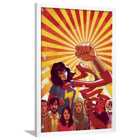 Ms. Marvel No. 8 Cover Art Featuring: Ms. Marvel (Kamala Khan) Framed Print Wall Art By Cameron Stewart