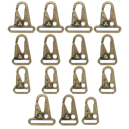 15Pcs Sling Clips Hooks Enlarged Mouth Clip Outdoor Carabiner Hanging Buckle Bronze Color
15Pcs Sling Clips Hooks Enlarged Mouth Clip Outdoor Carabiner Hanging Buckle Bronze Color