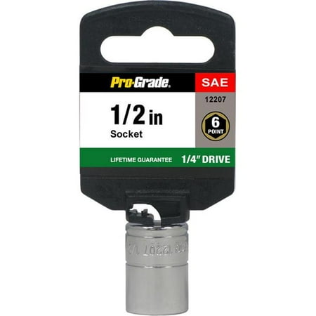 Pro-Grade 12207 0.25 Drive x 0.5 in. 6 Point Socket