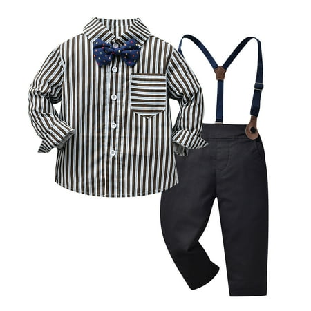 QWERTYU Toddler Baby Child Children Kids Clothing Set Long Sleeve Bow Tie Shirts and Suspender Pants Set Outfits for Boy
QWERTYU Toddler Baby Child Children Kids Clothing Set Long Sleeve Bow Tie Shirts and Suspender Pants Set Outfits for Boy