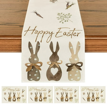 Bunny Easter Table Runner / Placemats Seasonal Kitchen Dining Table Decoration for Home Party Decor
Bunny Easter Table Runner / Placemats Seasonal Kitchen Dining Table Decoration for Home Party Decor