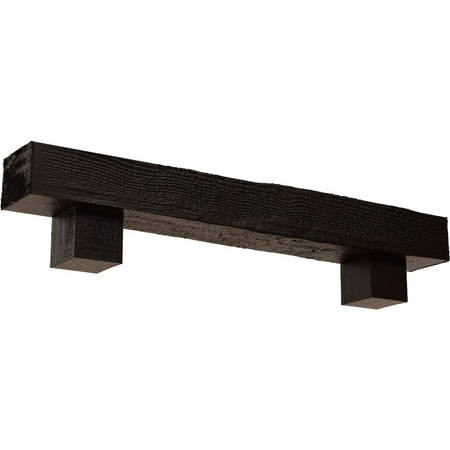 Ekena Millwork 4 H x 4 D x 72 W Rough Sawn Faux Wood Fireplace Mantel Kit w/ Alamo Corbels Premium Mahogany
Ekena Millwork 4 H x 4 D x 72 W Rough Sawn Faux Wood Fireplace Mantel Kit w/ Alamo Corbels Premium Mahogany