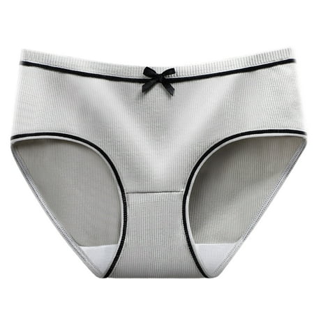 Girls Seamless Underwear with Bowknot Decor Breathable Rib Fabric Sweet Bikini Panties for Women Gray 2XL
Girls Seamless Underwear with Bowknot Decor Breathable Rib Fabric Sweet Bikini Panties for Women Gray 2XL