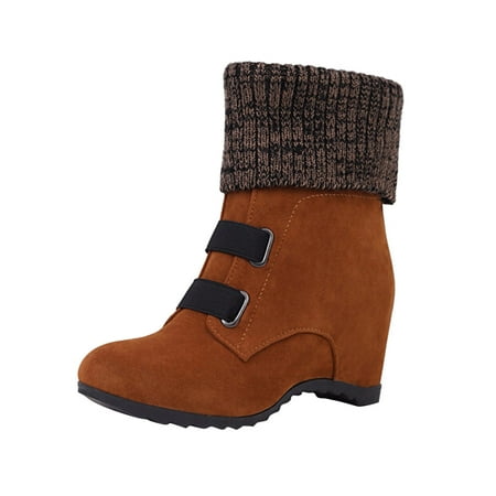 GNEIKDEING Ladies Suede Snow Boots Wool Elastic Mouth Slope Heel Thick Soled Short Boots Gift on Clearance
GNEIKDEING Ladies Suede Snow Boots Wool Elastic Mouth Slope Heel Thick Soled Short Boots Gift on Clearance