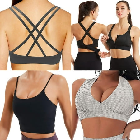 Elbourn Sports Bra for Women Criss-Cross Back Padded Strappy Sports Bras Medium Support Yoga Bra with Removable Cups Yoga Comfort Seamless Stretchy Sports Bra 1 Pack
Elbourn Sports Bra for Women Criss-Cross Back Padded Strappy Sports Bras Medium Support Yoga Bra with Removable Cups Yoga Comfort Seamless Stretchy Sports Bra 1 Pack