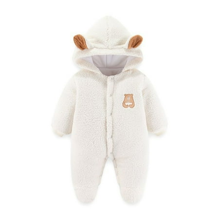 QWERTYU Newborn Infant Baby Toddler Thick Fleece Long Sleeve Romper for Girl Boy Winter Warm Hooded Clothes Jumpsuit 0-24M
QWERTYU Newborn Infant Baby Toddler Thick Fleece Long Sleeve Romper for Girl Boy Winter Warm Hooded Clothes Jumpsuit 0-24M
