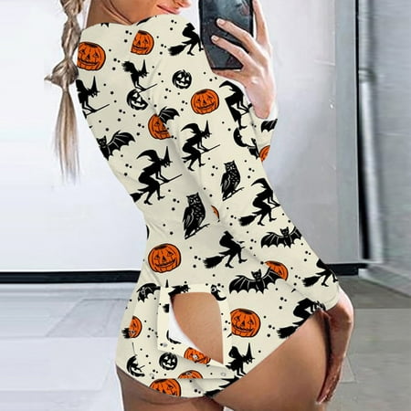 MRULIC sleepwear for women Women’s Halloween Print Functional Buttoned Flap Jumpsuit Nightgown Supersoft Pajamas Slim Warm Loungewear Party FamilyWomen s Sleepwear Beige + US:12
MRULIC sleepwear for women Women’s Halloween Print Functional Buttoned Flap Jumpsuit Nightgown Supersoft Pajamas Slim Warm Loungewear Party FamilyWomen s Sleepwear Beige + US:12
