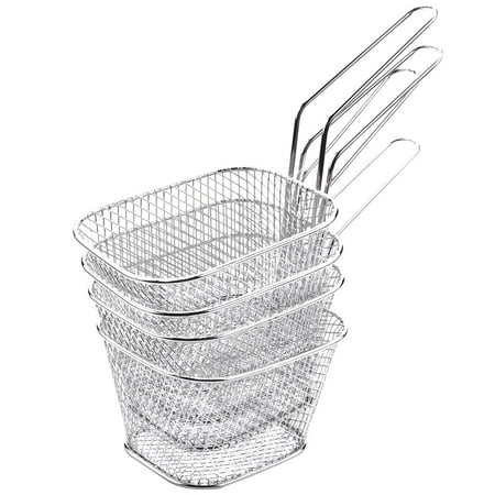 4Pcs/Lot Mini Fry Baskets Stainless Steel Fryer Basket Strainer Serving Food Presentation Cooking Tool French Fries Basket
4Pcs/Lot Mini Fry Baskets Stainless Steel Fryer Basket Strainer Serving Food Presentation Cooking Tool French Fries Basket