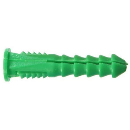 Hillman Fasteners 370332 12-14-16 x 1-0.5 in. Green Ribbed Plastic Anchor- 50 Pack