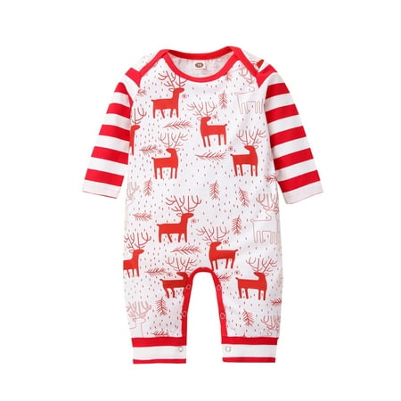 Newborn Infant Boy Girl Christmas Jumpsuit Elk Stripe Print Long Sleeve Romper Baby Clothing 0-18M
Newborn Infant Boy Girl Christmas Jumpsuit Elk Stripe Print Long Sleeve Romper Baby Clothing 0-18M