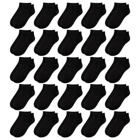 BOOPH 25 Pack Kids Low Cut Ankle Sock Boys Girls Athletic Socks 9-12 Years Black
BOOPH 25 Pack Kids Low Cut Ankle Sock Boys Girls Athletic Socks 9-12 Years Black