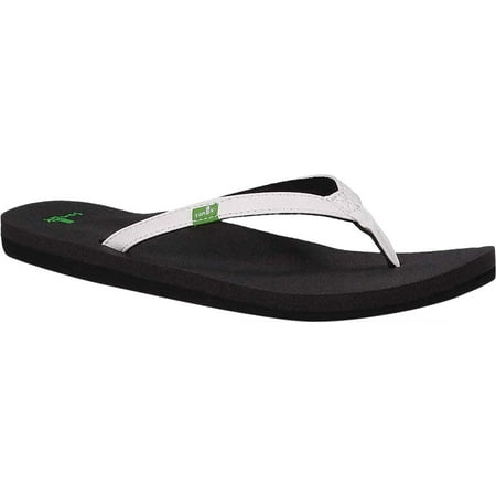 Women s Sanuk Yoga Joy Thong Sandal White Synthetic 9 M