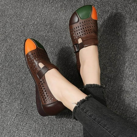 Cathalem Women s Fashion Soft Leather Beef Tendon Soft Bottom Flat Heel Single Shoes Round Toe Four Women s Casual Shoes Size 12 Brown 8
Cathalem Women s Fashion Soft Leather Beef Tendon Soft Bottom Flat Heel Single Shoes Round Toe Four Women s Casual Shoes Size 12 Brown 8