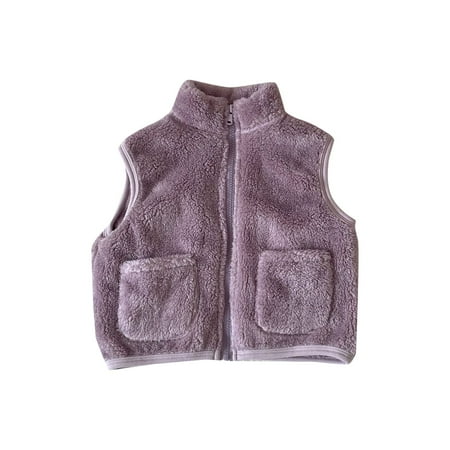 BIZIZA Vest for Toddler Zip Up High Neck Solid Color Sleeveless Tops Plush Pockets 1-4Y Chlid Baby Purple 110
BIZIZA Vest for Toddler Zip Up High Neck Solid Color Sleeveless Tops Plush Pockets 1-4Y Chlid Baby Purple 110